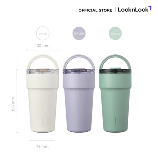 LocknLock แก้วน้ำเก็บอุณหภูมิ หูจับด้านบนพับเก็บได้ Metro Cafe Top Handle (ceramic) ความจุ 710ml. รุ่น LHC4416