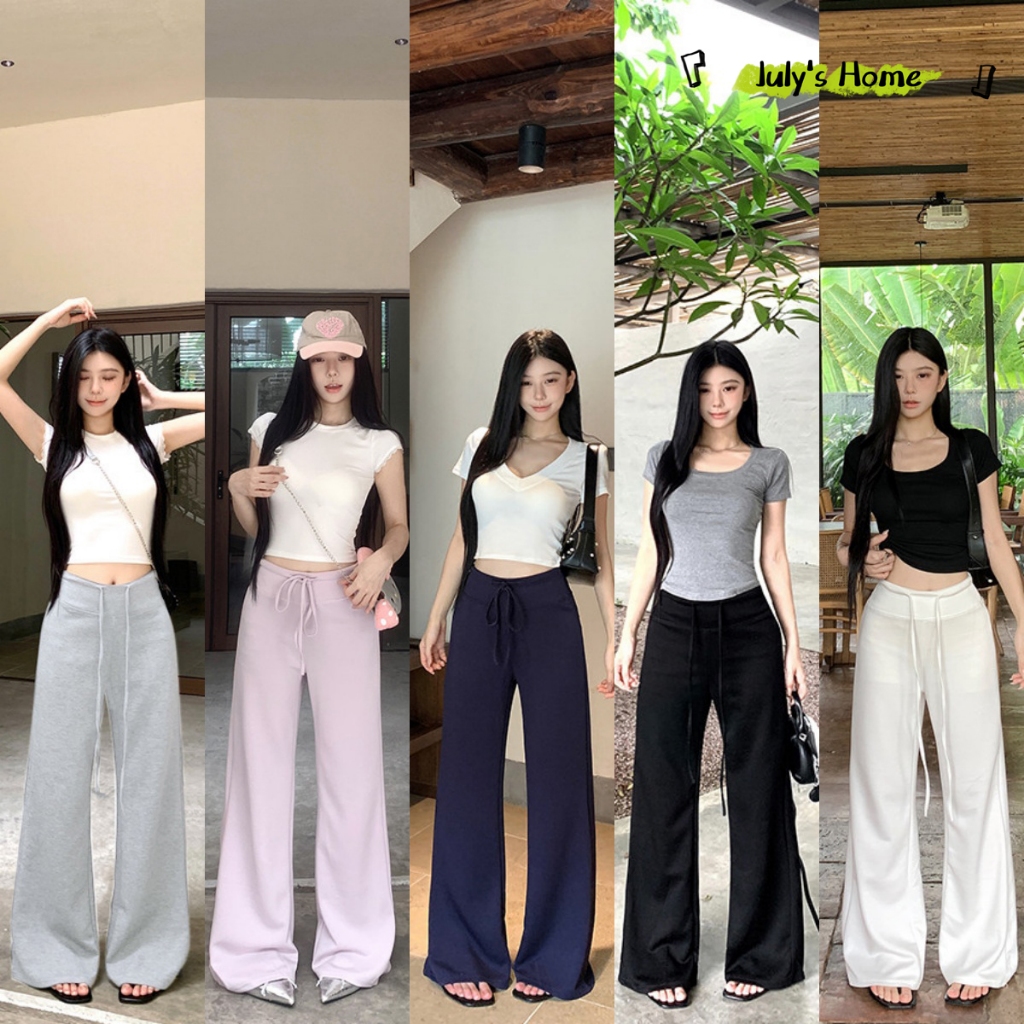 กางเกงผู้หญิง กางเกงลำลอง มีเชื้อกที่เอว สาวแซ่บ แมทช์ง่ายมาก#J1334