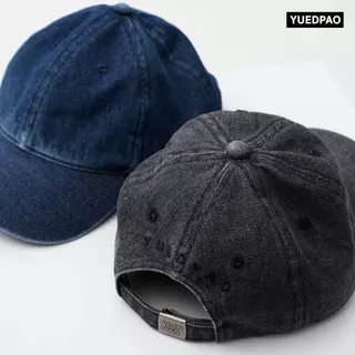 Yuedpao Cap Classic Fade Denim หมวกยืดเปล่า สไตล์มินิมอล หมวกฟอกเฟด แฟชั่น