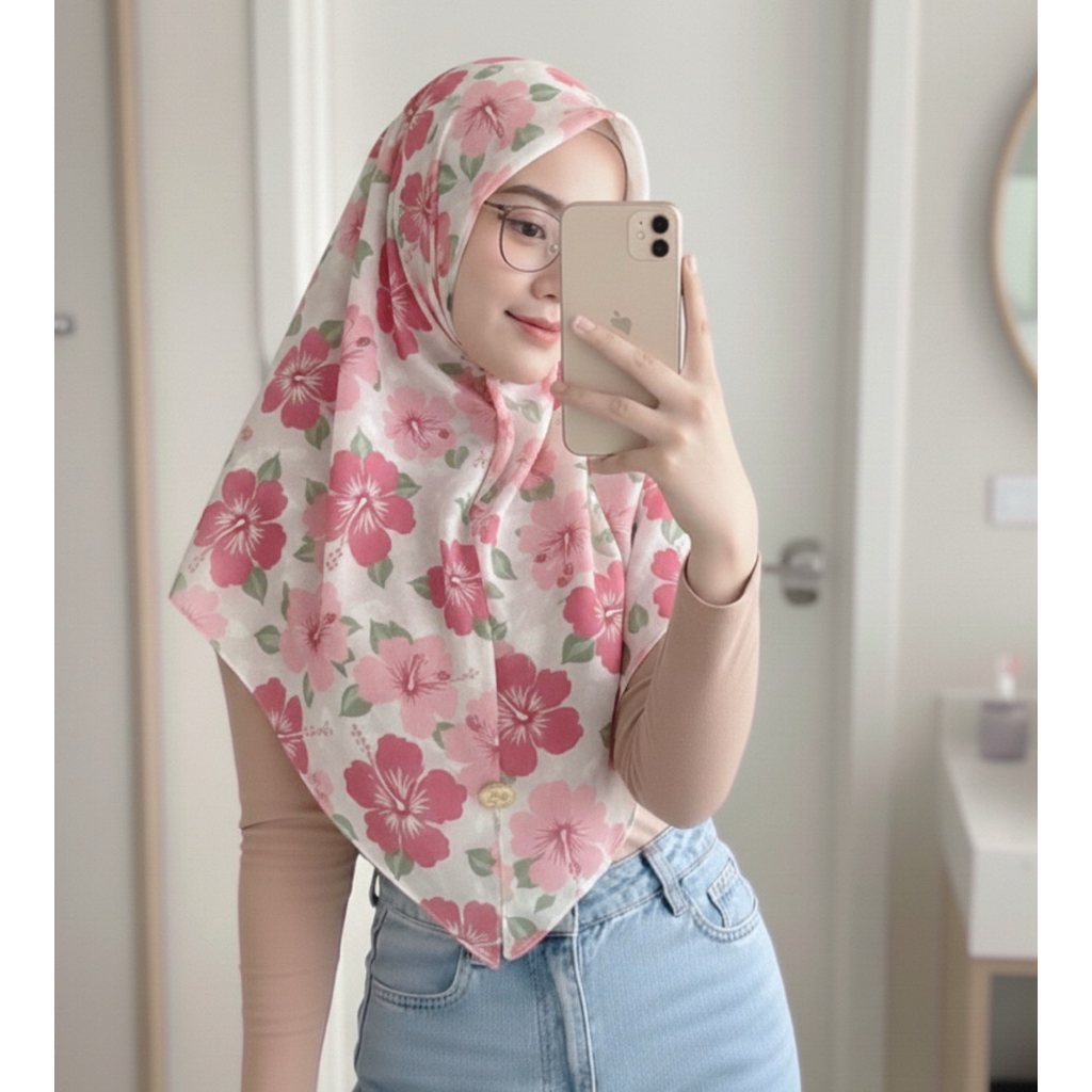 ผ้าคลุมสวมสำเร็จ ผ้าชีฟองลายดอก วินเทจ สายหวาน ผ้าใส่สบาย