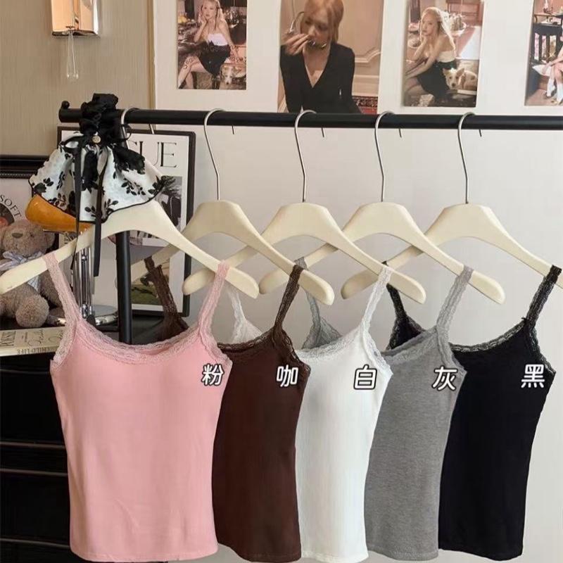 B004 Honey Bra (ฮัน-นี่ บรา ) เสื้อกล้ามบรา มีฟองน้ำในตัว แต่งสายลูกไม้