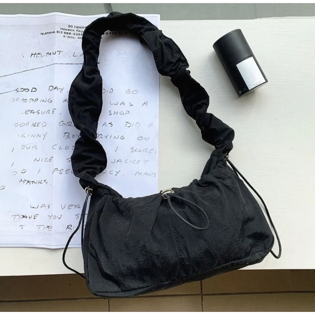 New Casual Black Shoulder Bag Cloud Dumpling Bag Y2K