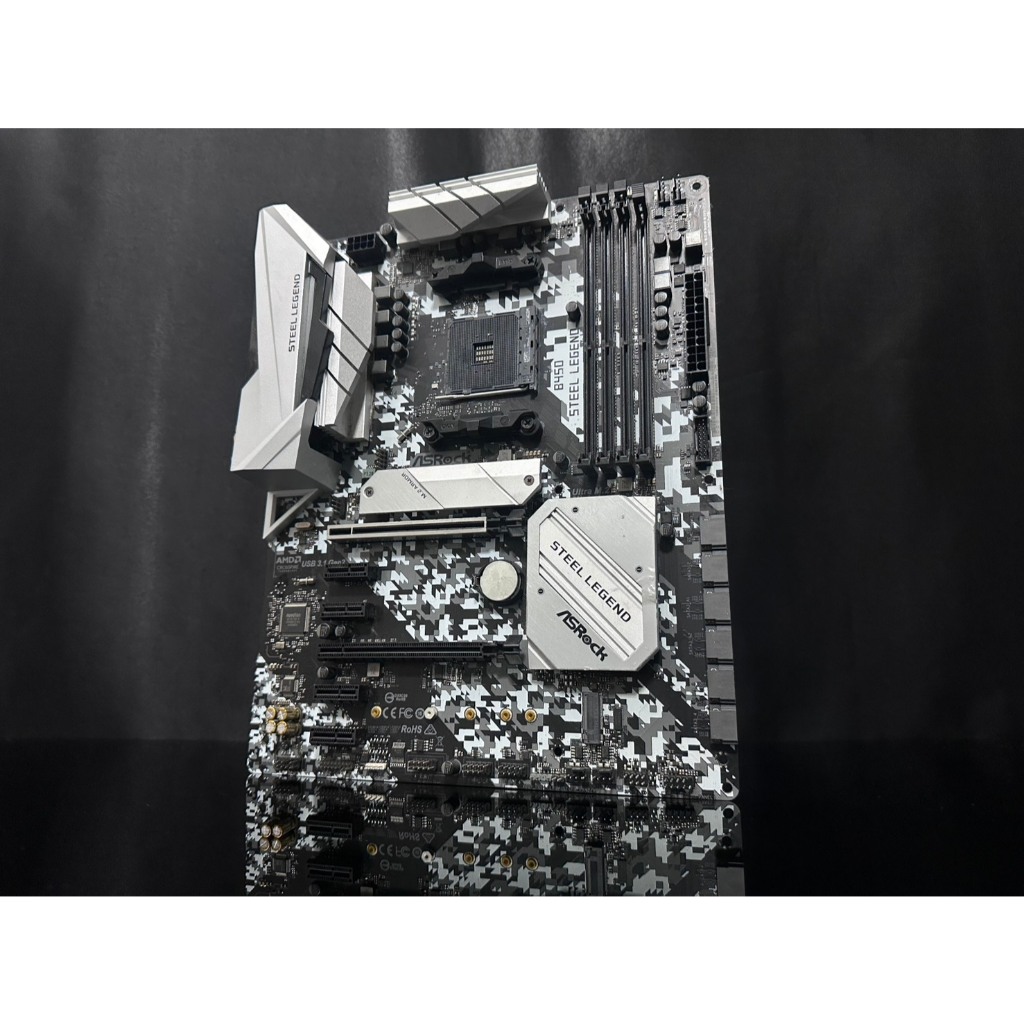 เมนบอร์ด (mainboard) ASROCK B450 STEEL LEGEND ( SOCKET AM4 ) 1 MONTH WARRANTY