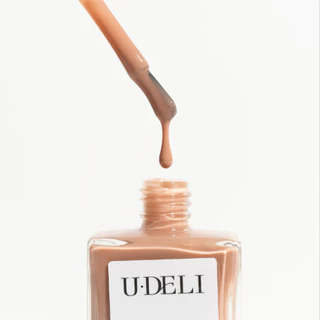สีทาเล็บกึ่งเจล U-DELI U-712 (ไม่อบ) Vegan Nail-polish ไร้กลิ่นฉุน16ml สีไซรัป ชมพูธรรมชาติ