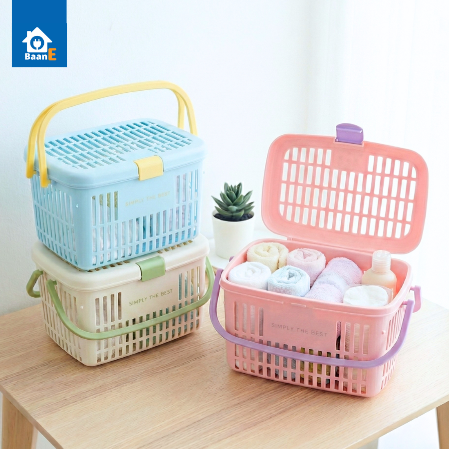 BaanE ตะกร้าอเนกประสงค์ ตระกร้าใส่สัตว์เลี้ยง ตะกร้าเก็บของ Basket