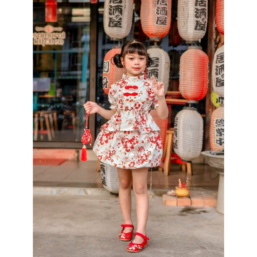 ✅พร้อมส่งไวจากไทย🧧ชุดเซตตรุษจีน🏮รุ่นกระโปรงบอลลูกมาใหม่🎉🧧 - รูปที่ 4