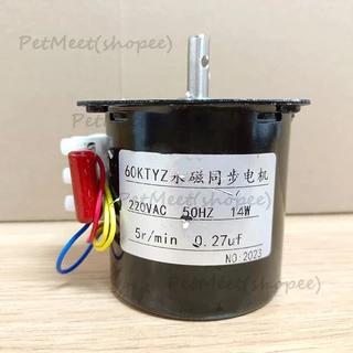 ถูก🎉มอเตอร์60ktyz มอเตอร์แม่เหล็กถาวร 2.5/5/10/15รอบ มอเตอร์ไฟฟ้า 220v มอเตอร์เกียร์ มอเตอร์รอบต่ำ มอเตอร์ซิงโคร