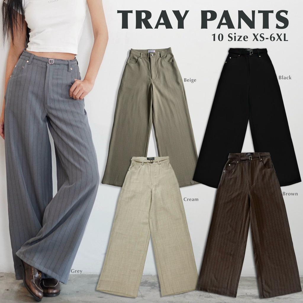 GENTE-Trey Pants(กางเกงทรงกระบอก)