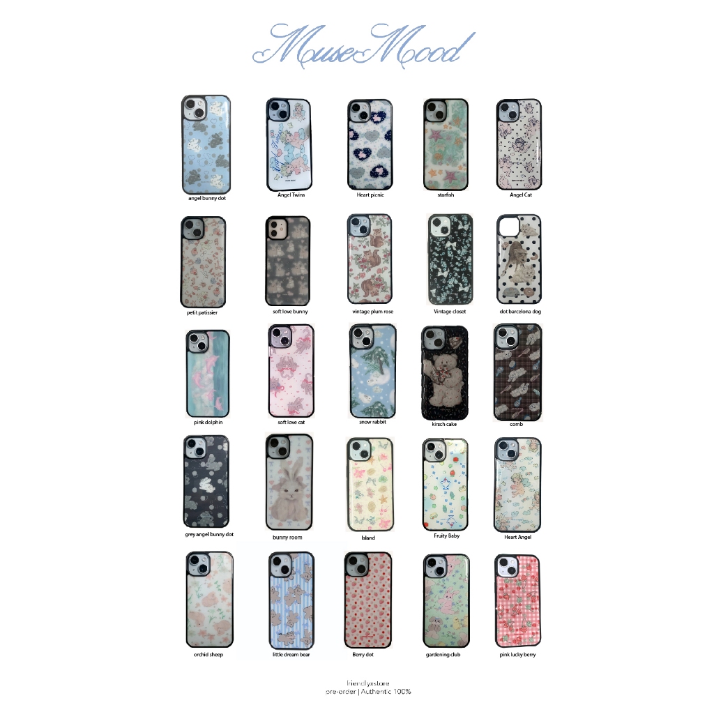 (pre-order) *ลิ้งที่ 1* 5 ลาย | musemood case (epoxy)  iphone 12-17promax *รบกวนอ่านคำอธิบายก่อนสั่งซื้อ* ของแท้ 100%