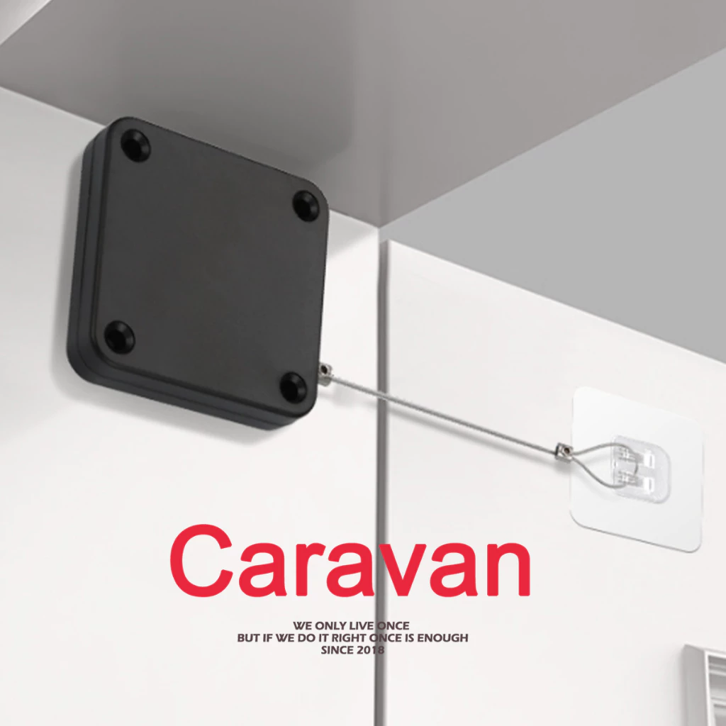 Caravan Crew Door Closer อุปกรณ์ปิดประตู อัตโนมัติ เสียงเบา กล่องลวดสลิง แบบเหลี่ยม