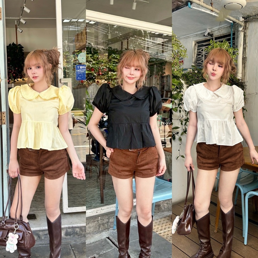 Nusa style เสื้อคอบัวแขนตุ๊กตา