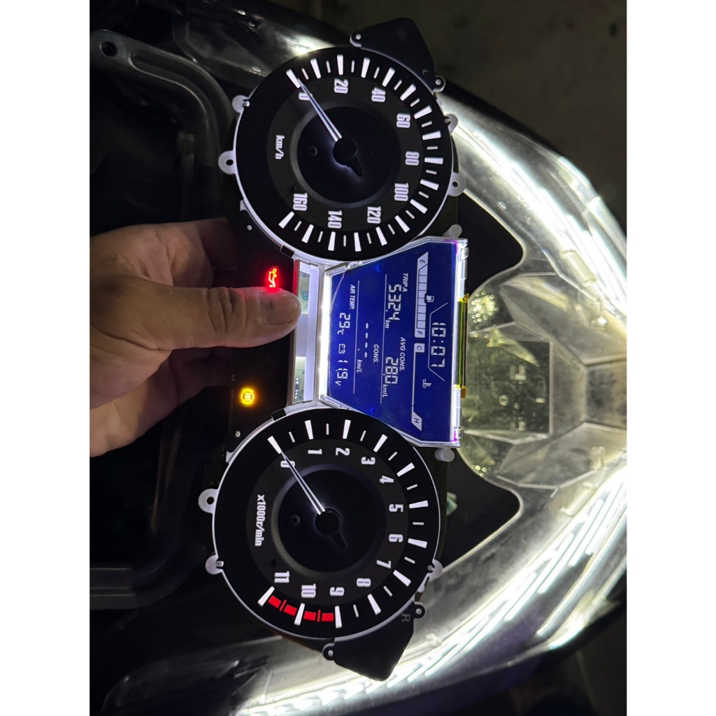 จอดิจิตอลสำหรับ Honda Forza 300 350 (ปี 2018 ถึง ปี 2023) แสดงเชื้อเพลิง Screen for Honda Forza 300 350 Display