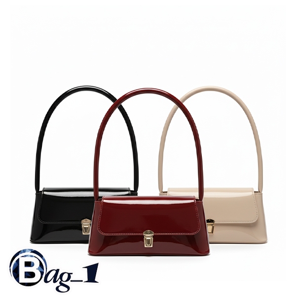 bag_1(BAG2071) กระเป๋าสะพายไหล่หนังPUหนังเงามี4สี