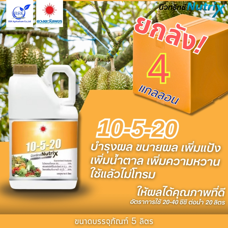 (ยกลัง5L*4) 10-5-20 แกลลอน 5 L (ดวงตะวันเพชร)