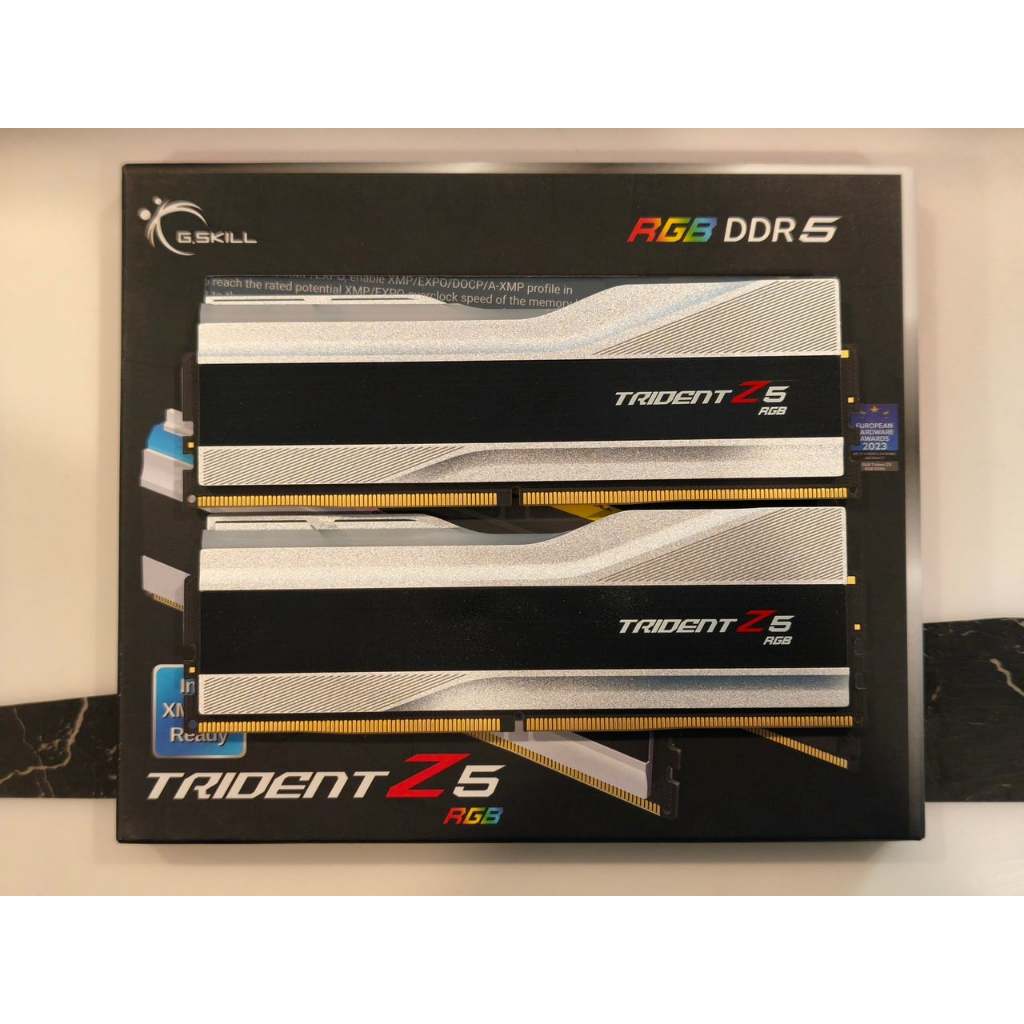 RAM DDR5(6000) 32GB(16GBX2) G.SKILL TRIDENT Z5 RGB (METALLIC SILVER) แรม มือสอง ประกันศูนย์ไทย F5-60