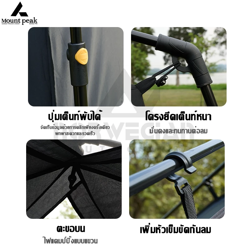 เต็นท์กางออโต้ Village13 สำหรับครอบครัว 2ห้องนอน 1ห้องนั่งเล่น thumbnail 10