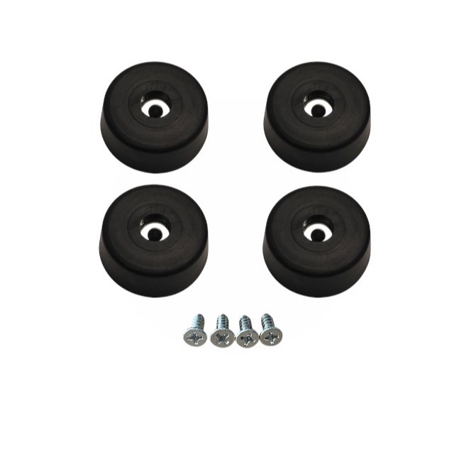 ลูกยางรองกล่องขนาด 40x16mm (แถมสกรู4ตัว) ลูกยาง ขารองโต๊ะขนาดใหญ่พร้อมแหวน Large rubber foot with steel pad