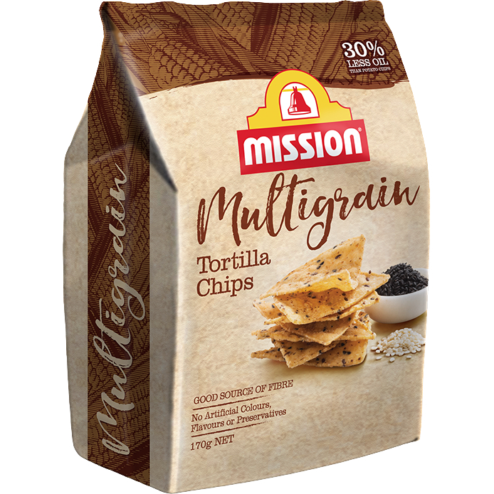 Mission Multigrain Chips 170G  มิชชั่น มัลติเกรน ทอร์ทิลล่า ชิพส์