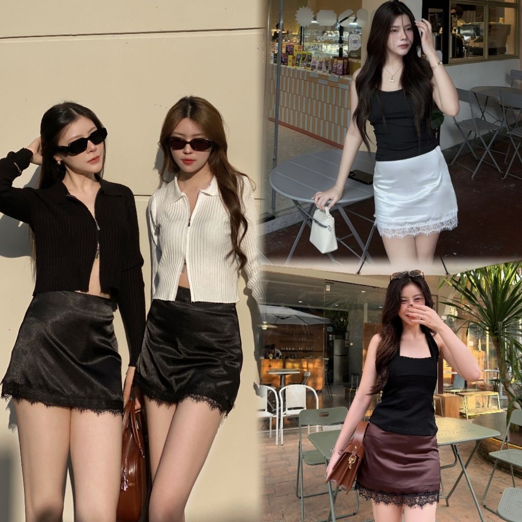 SATIN SKIRTS กระโปรงกางเกงผ้าซาตินเกรดพรีเมี่ยม