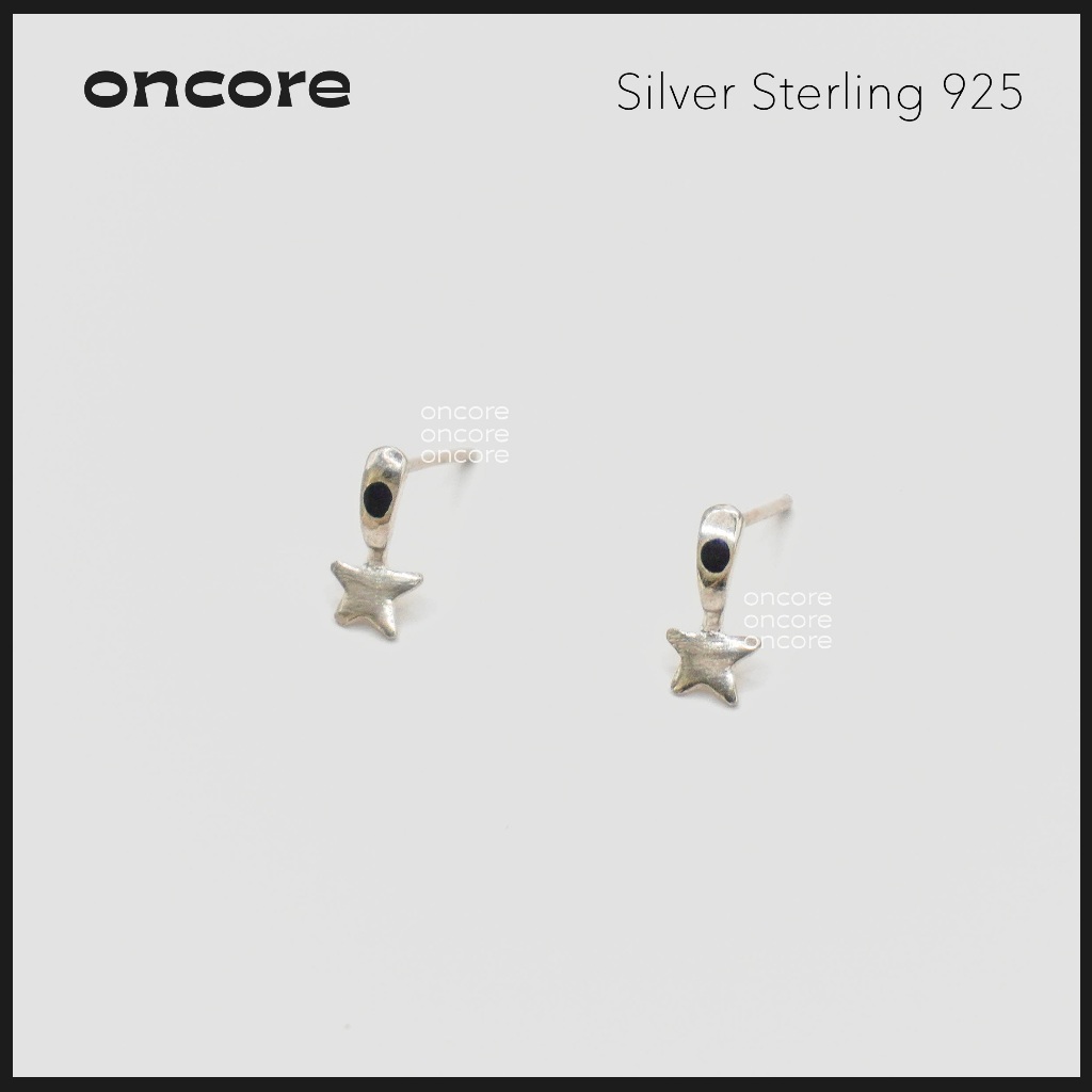 Oncore | ต่างหูเงินแท้ 925 - ต่างหูรูปดาวตก Shooting Star (Nickel Free)