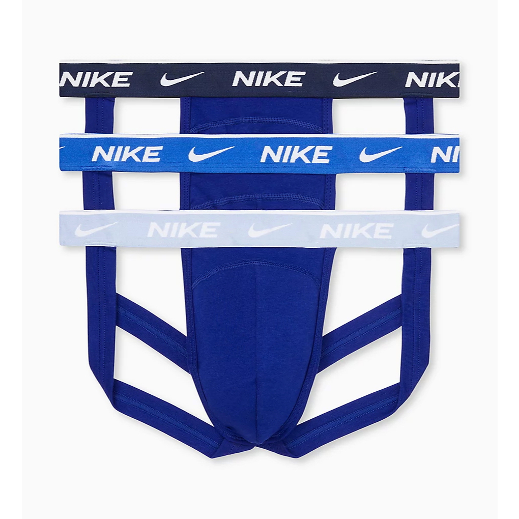 กางเกงในชาย Nike Dri-Fit Essential Cotton Stretch Jockstrap KE1188-423 [BLUE-Multi] Size: M