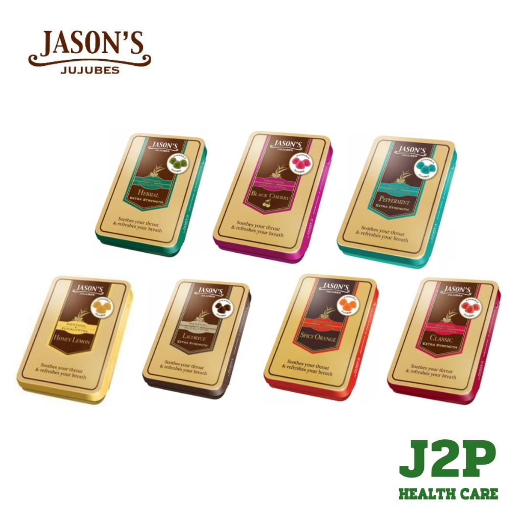 Jason's Jujubes เจสัน จูจุ๊บ ลูกอมเมนทอล และยูคาลิปตอล 25 กรัม