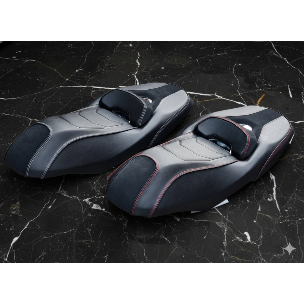 เบาะแต่ง XMAX300 2023-ON ทรงสปอร์ต โครเมียม เบาะ XMAX 300