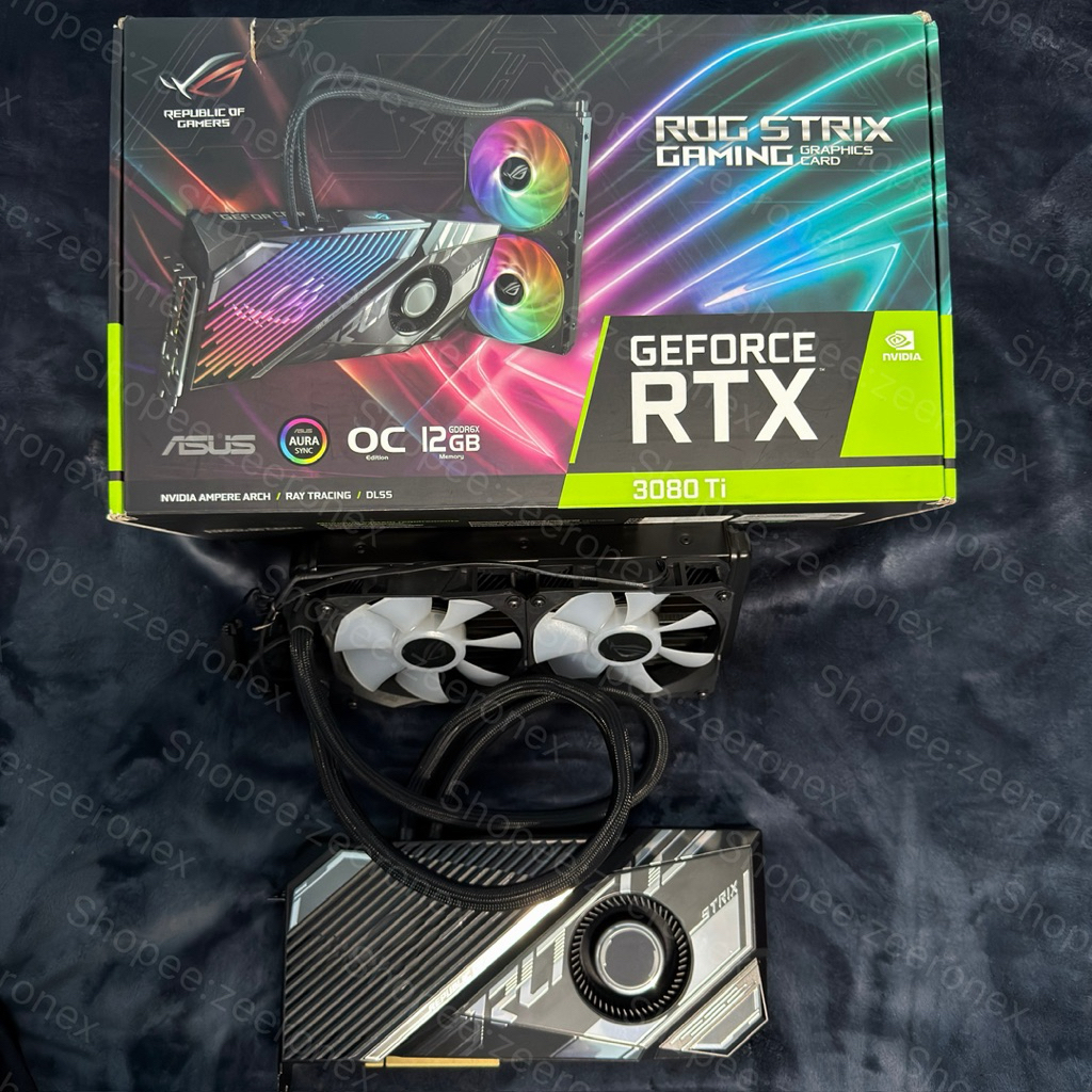 ASUS ROG STRIX LC RTX 3080 TI O12G GAMING - 12GB GDDR6X VGA การ์ดแสดงผล กราฟิกการ์ด การ์ดจอ มือสอง
