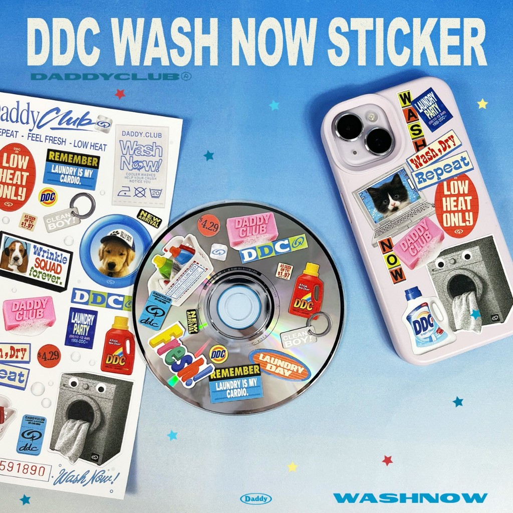 DADDYCLUB | DDC Wash Now Sticker A5 สติ๊กเกอร์ สุด Cool