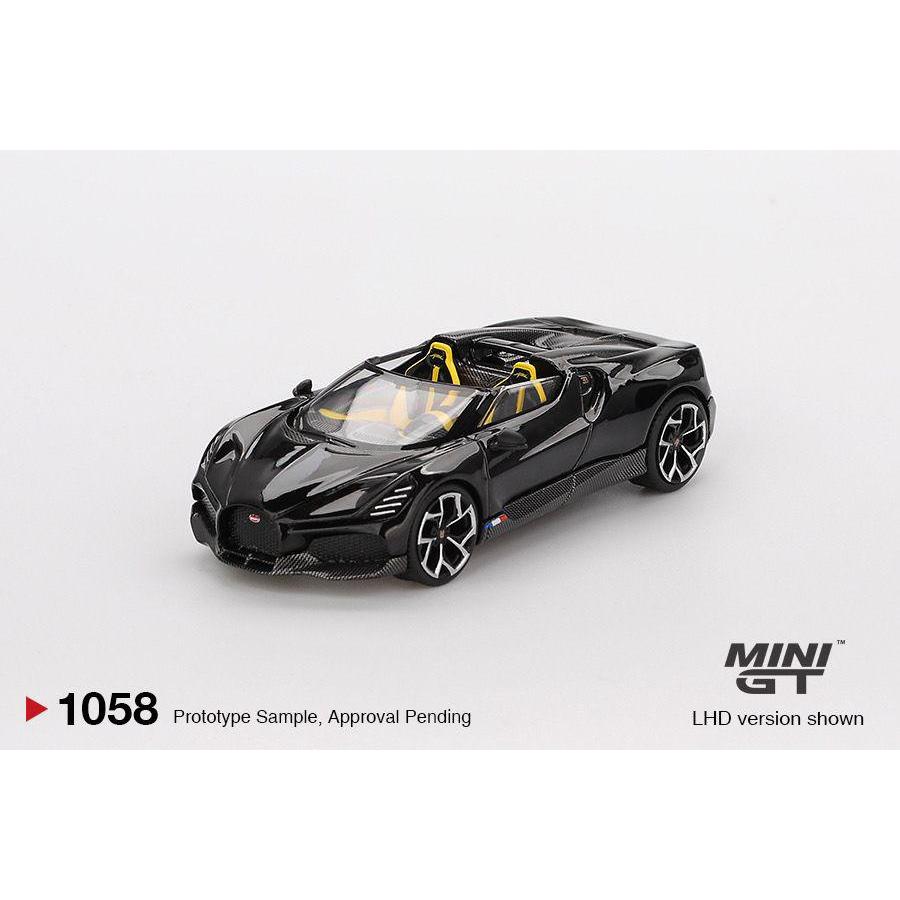 Bugatti W16 Mistral Black LHD 1:64 (MINI GT)