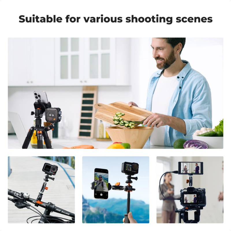 k&F Ball Heads Magic Arm ขายึดกล้องขนาดเล็กหัว1/4หมุนได้ 360° (KF31.137) - รูปที่ 2