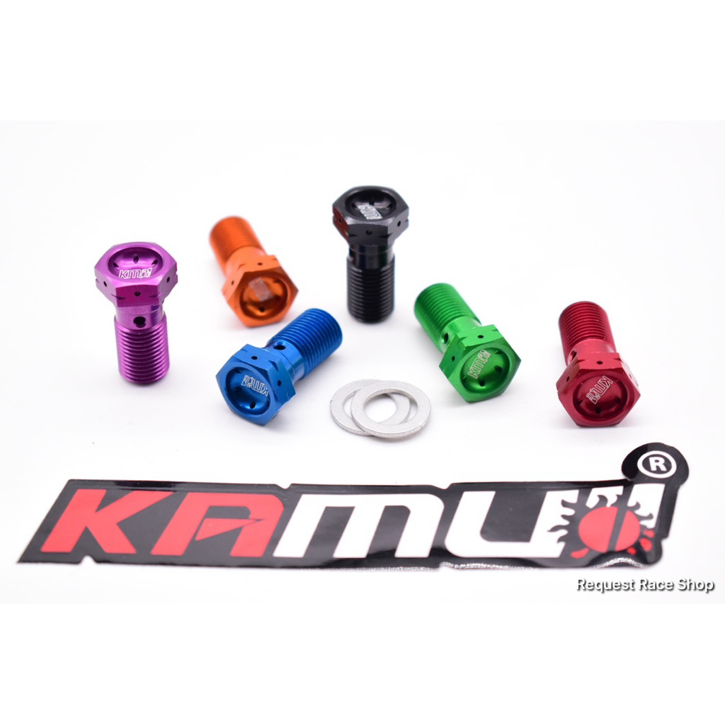 kamui(คามูอิ) น็อตน้ำมันเบรคสั้น  มีเกลียว 1.25 กับ 1.0 จัดส่งในไทย