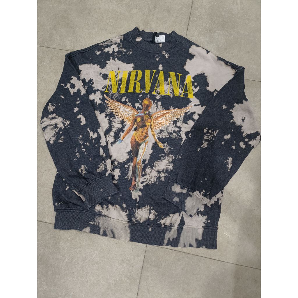 เสื้อH&M Nirvana Oversized In Utero Sweatshirt Tie Dye/L