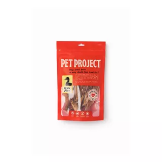 Pet Project ขาเป็ดอบแห้ง 10 ชิ้น ขนมขัดฟันสุนัข ไม่มีสารปรุงแต่ง จากธรรมชาติ 100%