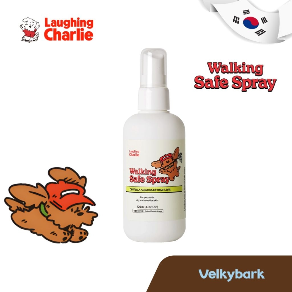VELKYBARK [พร้อมส่ง] Laughing charlie 🇰🇷 Walking safe spray สเปรย์ป้องกันแมลงสำหรับสัตว์เลี้ยง