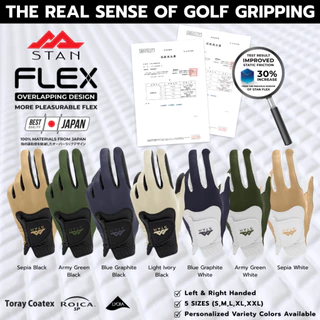 New! ถุงมือกอล์ฟ STAN รุ่น FLEX DIAMOND ผลิตด้วยวัสดุจากประเทศญี่ปุ่น 100%