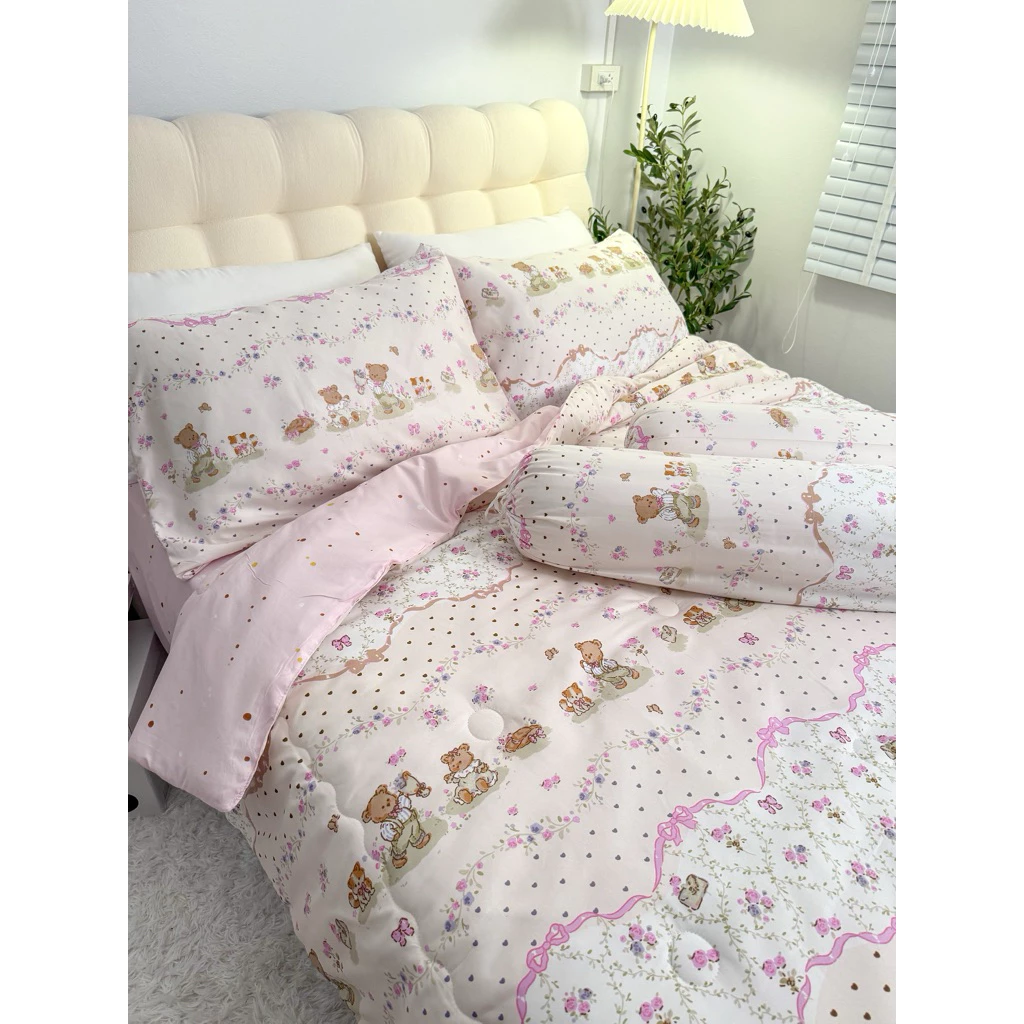 ชุดผ้าปูที่นอน Cotton รุ่น Labfundee 6 ชิ้น พร้อมผ้านวม 7 ฟุต