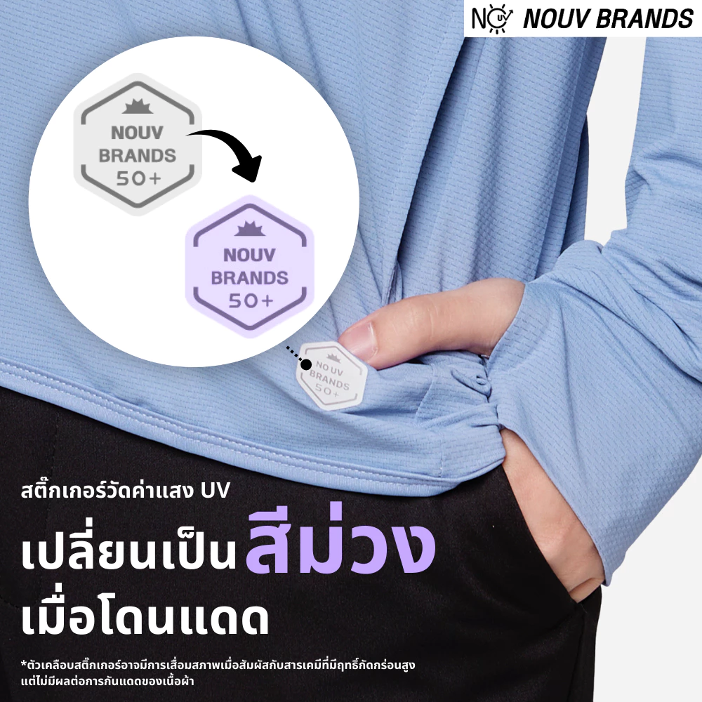 เสื้อคลุมกันแดด กันแสงแดด UV UPF50 NOUV BRANDS เสื้อฮู้ด by ซ้อบรีม sapaichina thumbnail 7