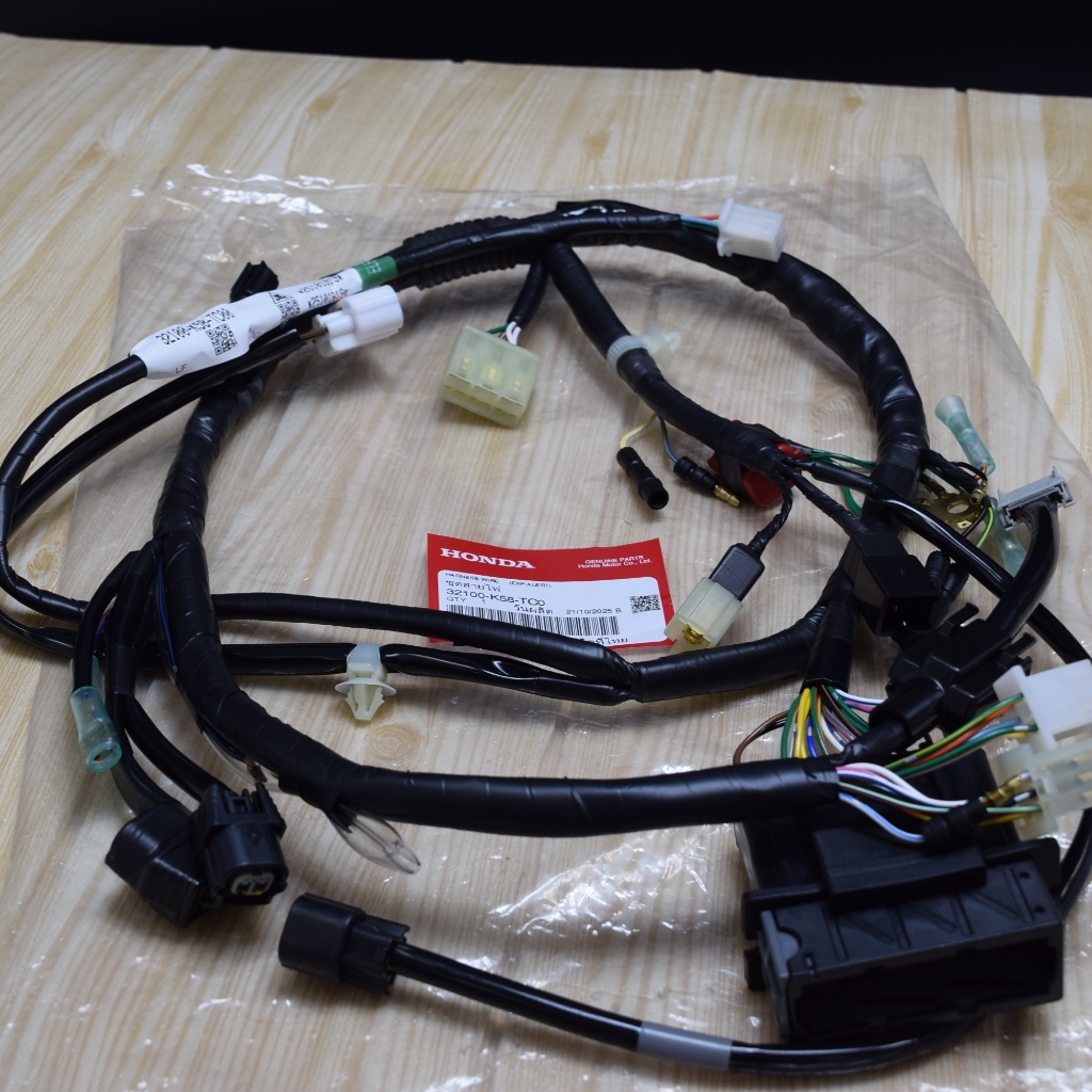 ชุดสายไฟหลัก เวฟ.110i LED ปี2019-2020 เฉพาะรุ่นสตาร์เท้า แท้เบิกจากศูนย์ฮอนด้า ราคา/1ชิ้น 32100-K58-TC0