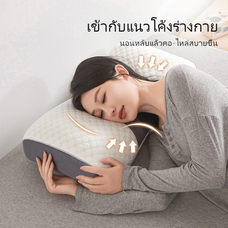 หมอนรองคอยาว ทำจากโฟมหน่วยความจำทางการแพทย์ ลดอาการปวดไหล่ ให้นอนหลับสบายยิ่งขึ้น