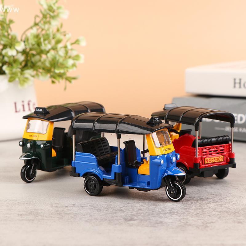 โมเดลรถตุ๊กๆ มีเสียง มีลานวิ่งได้ เสมือนจริง โมเดลตุ๊กๆ TAXIตุ๊กๆ โมเดลรถ สามล้อ รถ3ล้อ แท็กซี่ไทย
