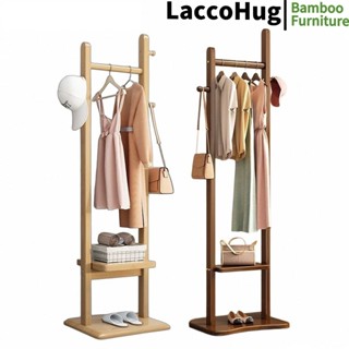 🔥ราวแขวนผ้า เสาแขวนหมวก ราวแขวนเสื้อไม้ ที่แขวนหมวกกระเป๋า ร…