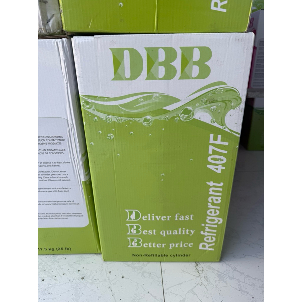 DBB R-407F   ขนาด11.3KG(ไม่รวมถัง)  Refrigerant R-407F น้ำยาแอร์ สารทำความเย็น 407