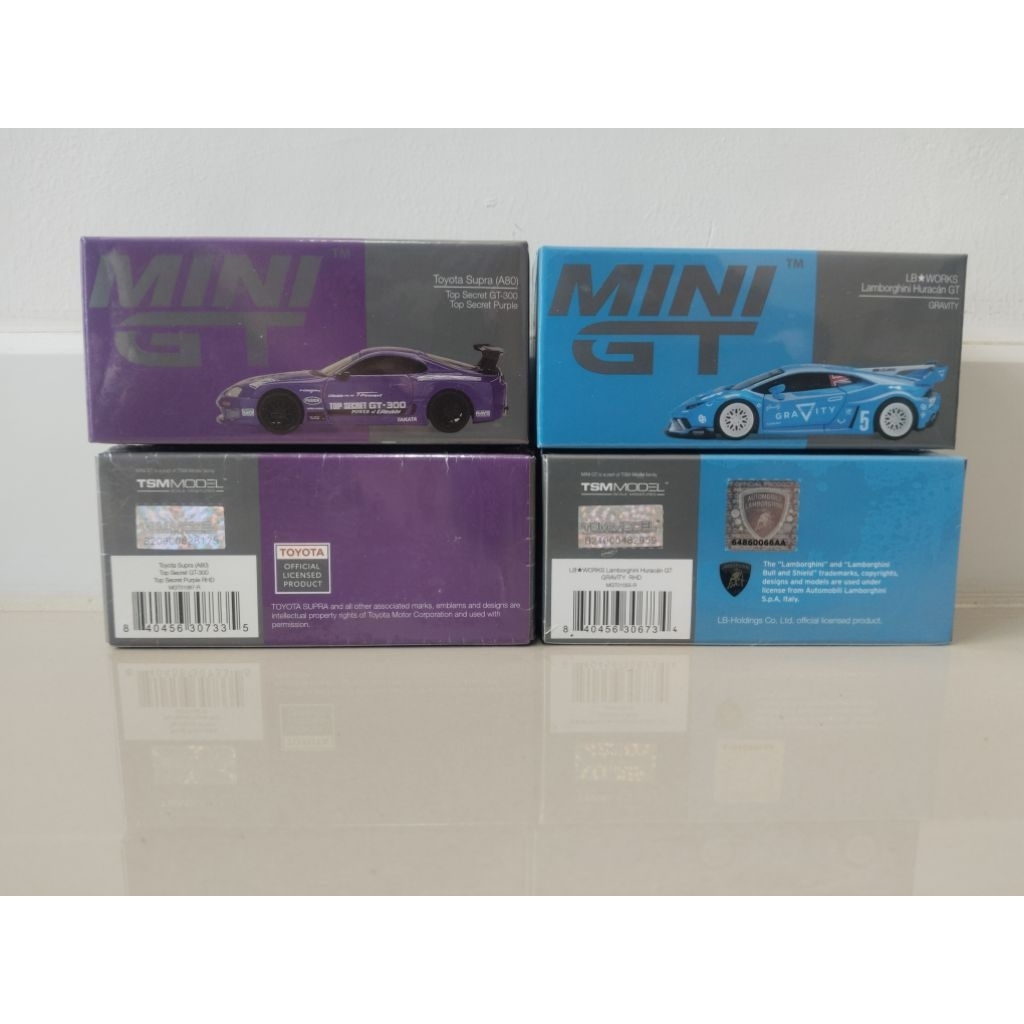 Mini gt model Lamborghini Huracan GT Toyota supra Top Secret GT300