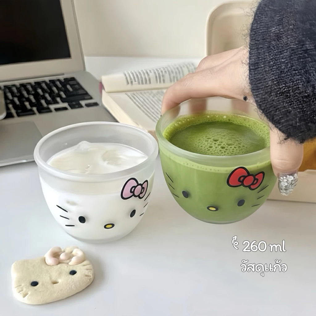 แก้วมัก แก้วมินิ แก้วจิ๋ว 260 ml แก้วคิตตี้ ถ้วยโยเกิร์ต ขนาดกะทัดรัด ทนร้อน