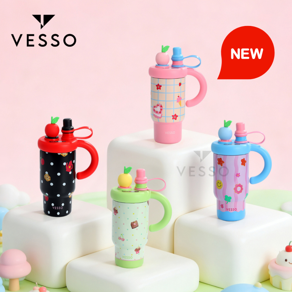 [NEW] VESSO Dessert Collection Tumbler | แก้วเก็บอุณหภูมิระดับพรีเมียม ขนาด 800 mL | ผลิตจากสแตนเลสแท้ SUS316 แข็งแรง