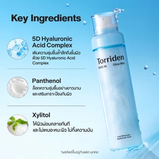 [New] Torriden Dive In Glow Mist ทอร์ริเดน โกลว์ มิสท์ สเปรย์ผิวโกลว์ เติมความชุ่มชื้น ผิวใส ป้องกันผิว (มี 2 ขนาด)