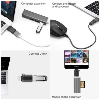 OTG อะแดปเตอร์ตัวแปลง3.0เป็น Type C,อะแดปเตอร์ OTG Type C ตัวเมียเป็น USB A สำหรับ Type-c โทรศัพท์มือถือ Android ประเภ