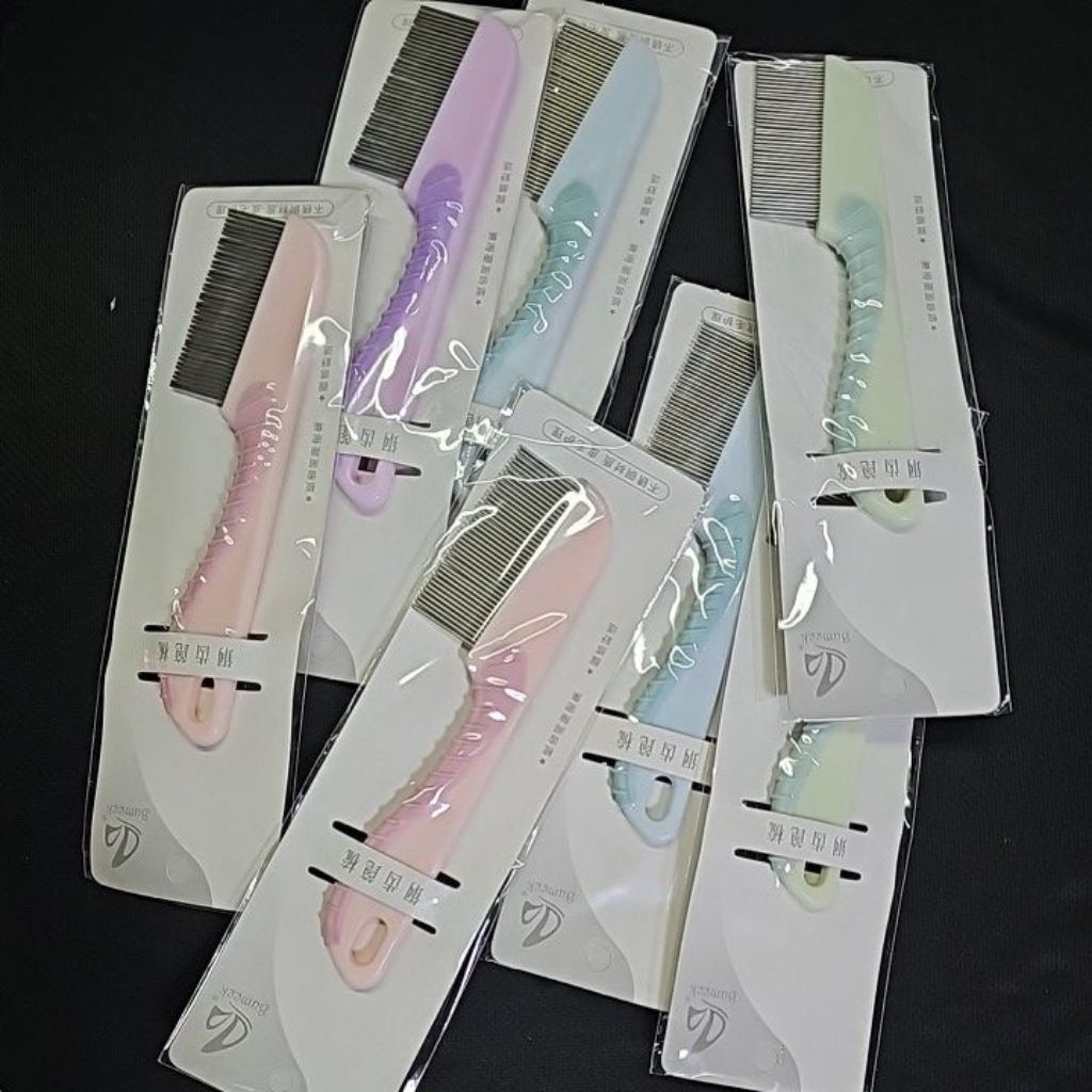 ขายส่งยกโหล12ชิ้น หวีเสนียดซี่อลูมิเนียมด้ามพลาสติก