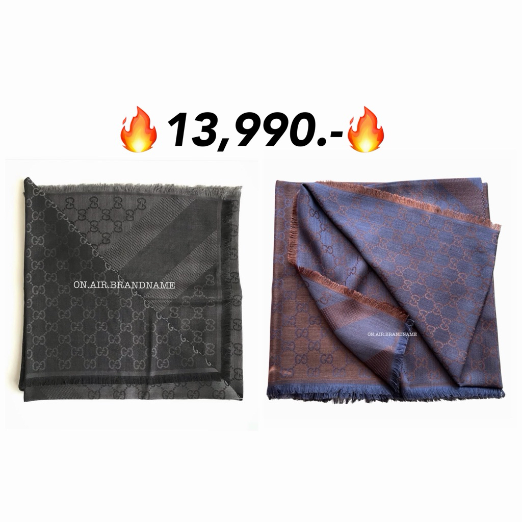 New gucci scarf 140x140 cm. ผ้าพันคอ ผ้าคลุมไหล่ ขายดีมาก